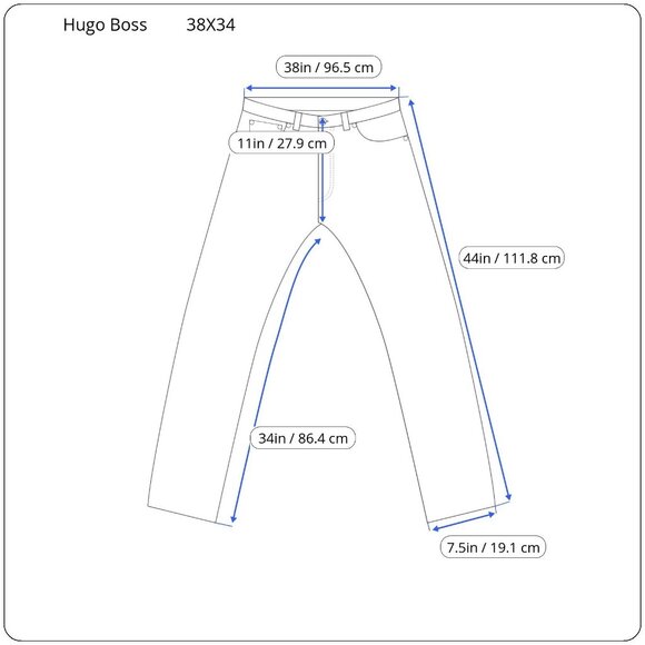 Hugo Boss Mens Sz 38 X 34 Delaware Slim Fit Blue Denim Jeans Medium Wash - Picture 3 of 16